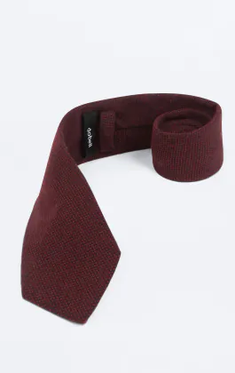 Burgundy Weave Tie