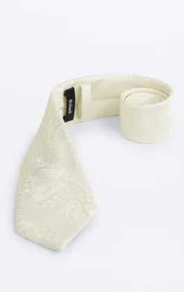 Cream Paisley Tie