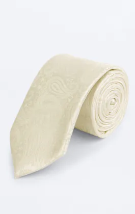 Cream Paisley Tie