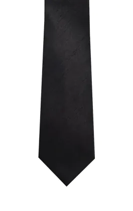Black Dupion Tie