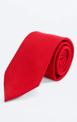 Crimson Red Dupion Tie