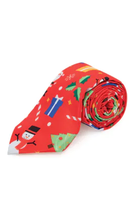 Festive Fun Red Christmas Tie