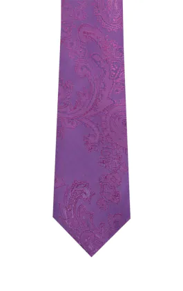 Boys Purple Paisley Tie