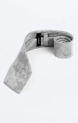 Silver Paisley Tie