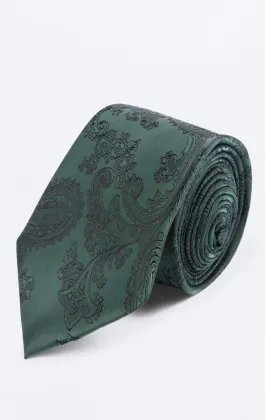 Racing Green Paisley Tie