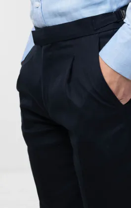 Navy Herringbone Morning Suit Trousers