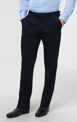 Navy Herringbone Morning Suit Trousers