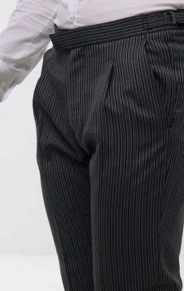 Black & Grey Striped Morning Suit Trousers
