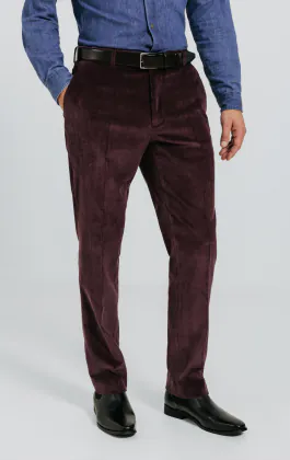 Burgundy Corduroy Trousers