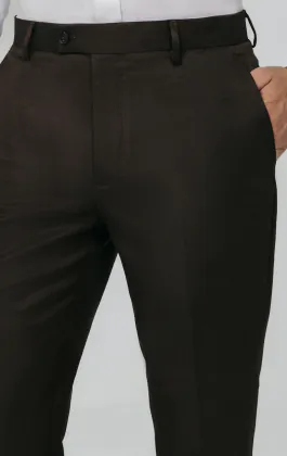 Brown Twill Suit Trousers