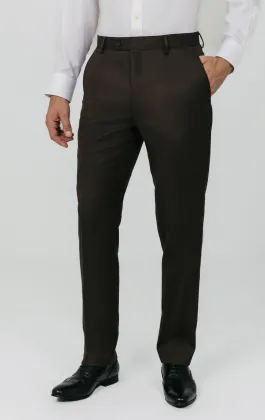 Brown Twill Suit Trousers