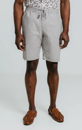 Light Grey Linen Shorts