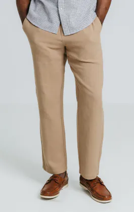 Tan Linen Twill Trousers