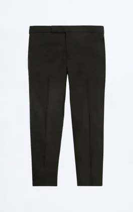 Boys Black Tuxedo Trousers with Satin Side Stripe