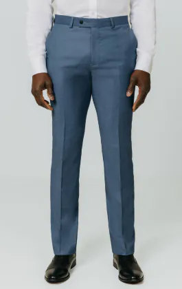 Blue Sharkskin Suit Trousers