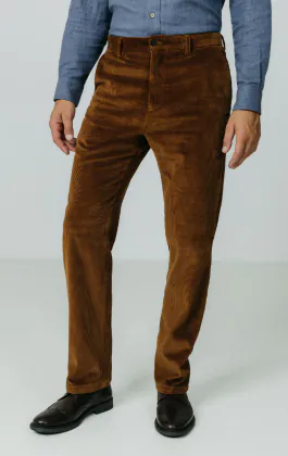 Mid Brown Corduroy Casual Trousers