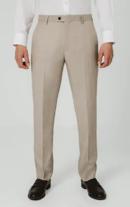 Stone Sharkskin Suit Trousers