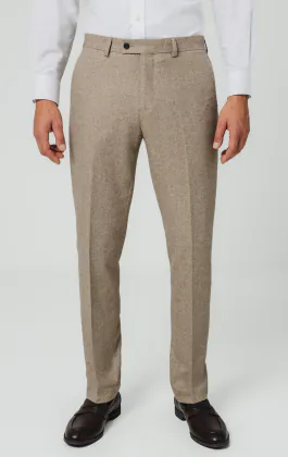 Camel Twill Tweed Suit Trousers