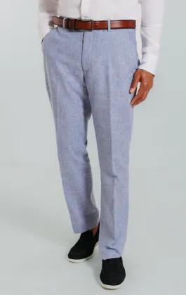Light Blue Linen Suit Trousers
