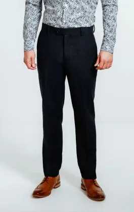 Navy tweed trousers new arrivals