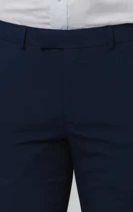 Blue Slim Fit Suit Trousers