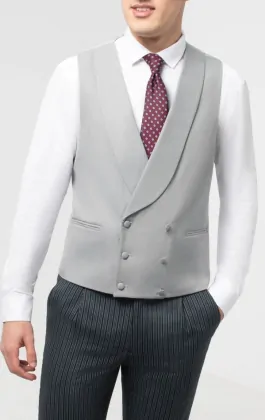 Grey double breasted waistcoat deals