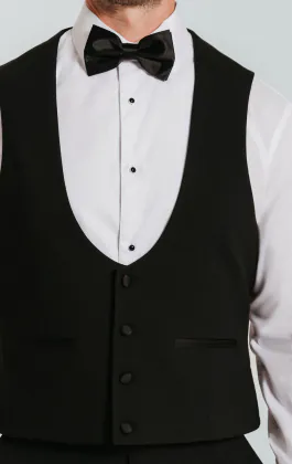Black Horseshoe Tuxedo Waistcoat