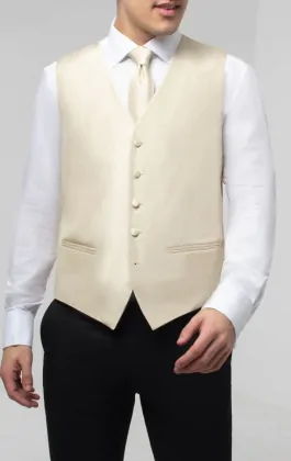 Gold waistcoat and tie sale