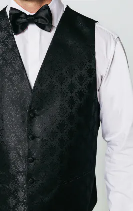 Black Da Vinci Waistcoat