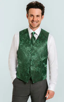 Racing Green Paisley Waistcoat