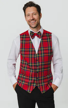 Red Tartan Waistcoat