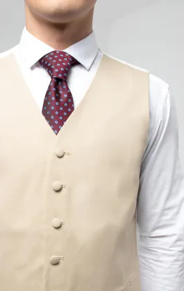 Gold/Buff Single Breasted Morning Suit Waistcoat