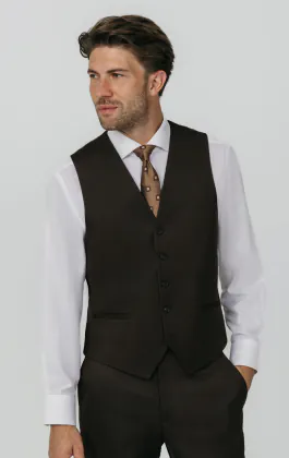 Brown Twill Waistcoat