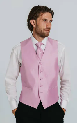 Pink Dupion Waistcoat