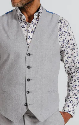 Light Grey Linen Waistcoat