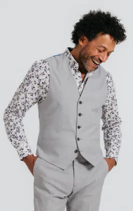 Light Grey Linen Waistcoat