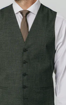 Green Weave Waistcoat