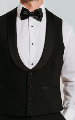 Black Shawl Lapel Tuxedo Waistcoat