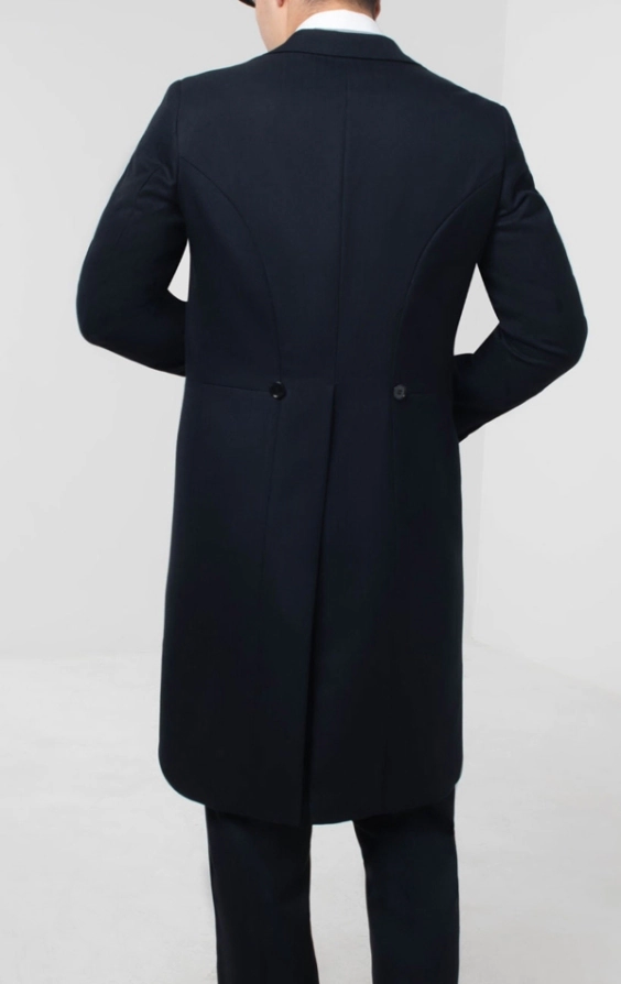 Dobell Navy Herringbone Morning Suit with Matching Trousers | Dobell