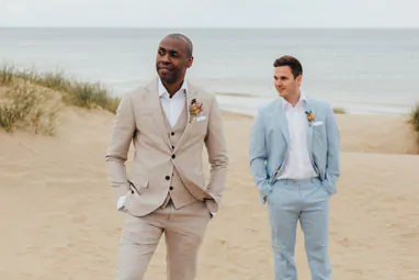 All white beach wedding attire best sale