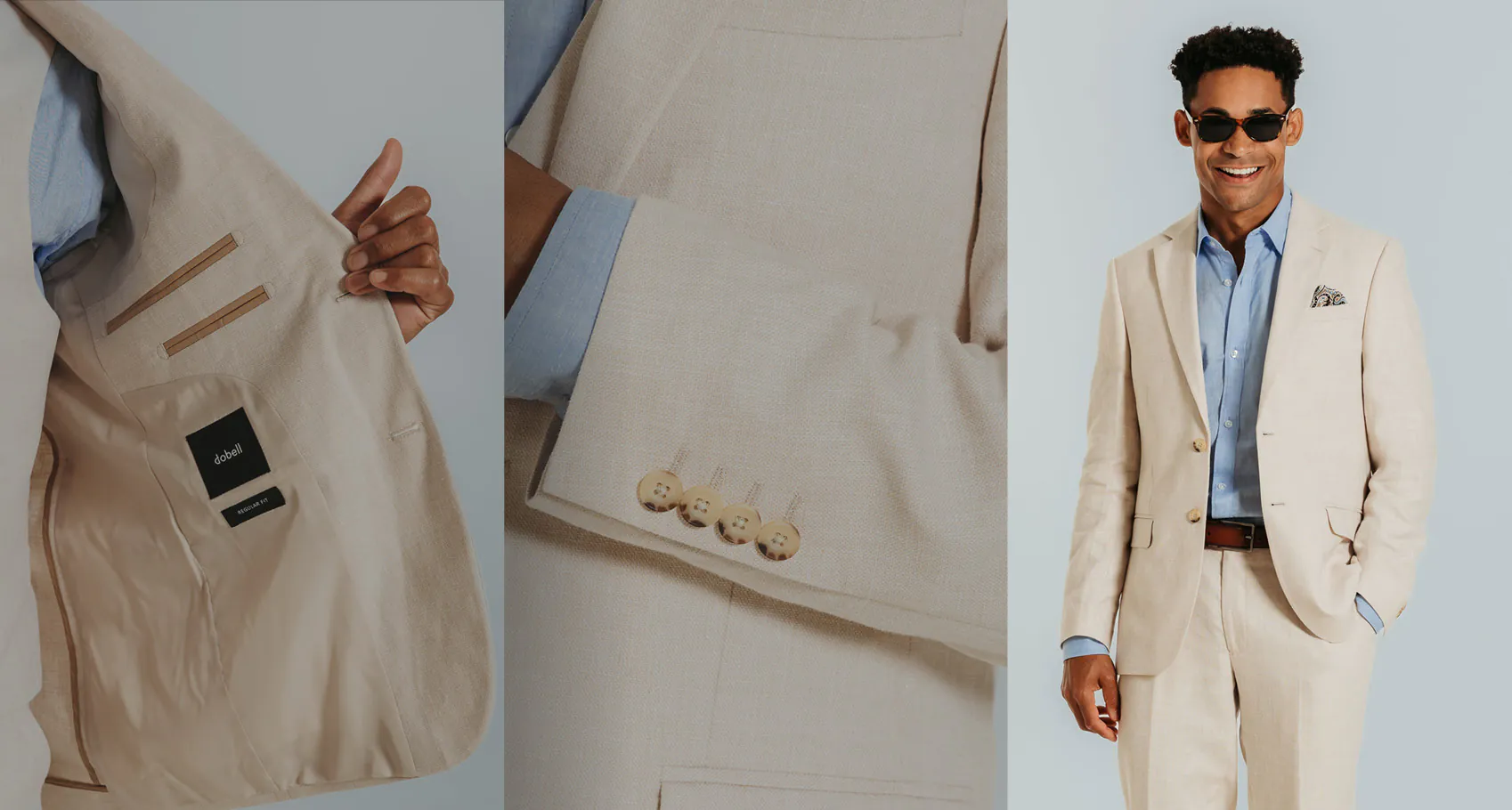 Chester races dress code cream linen suit with jacket detail