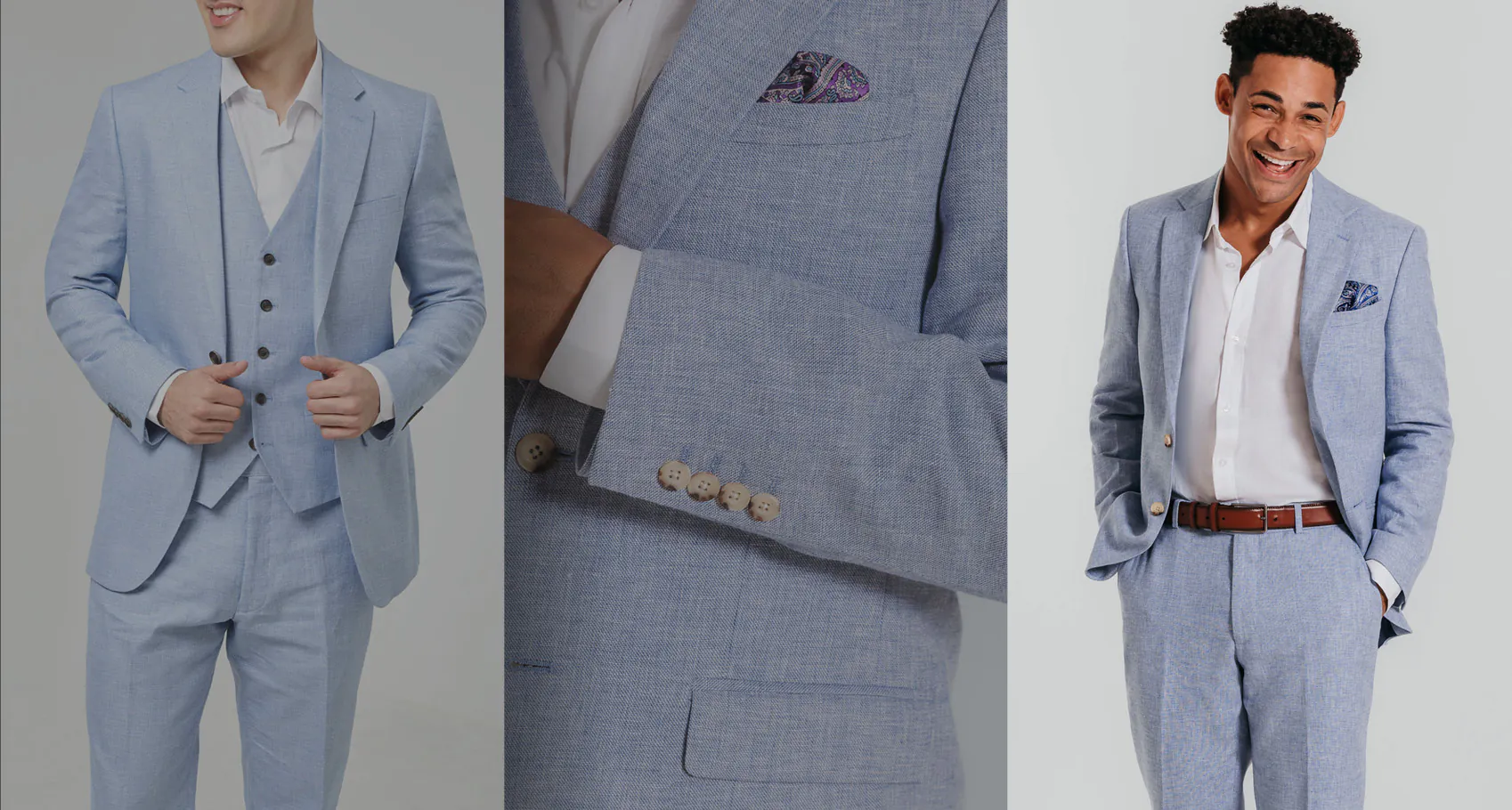 Goodwood races dress code light blue linen suit