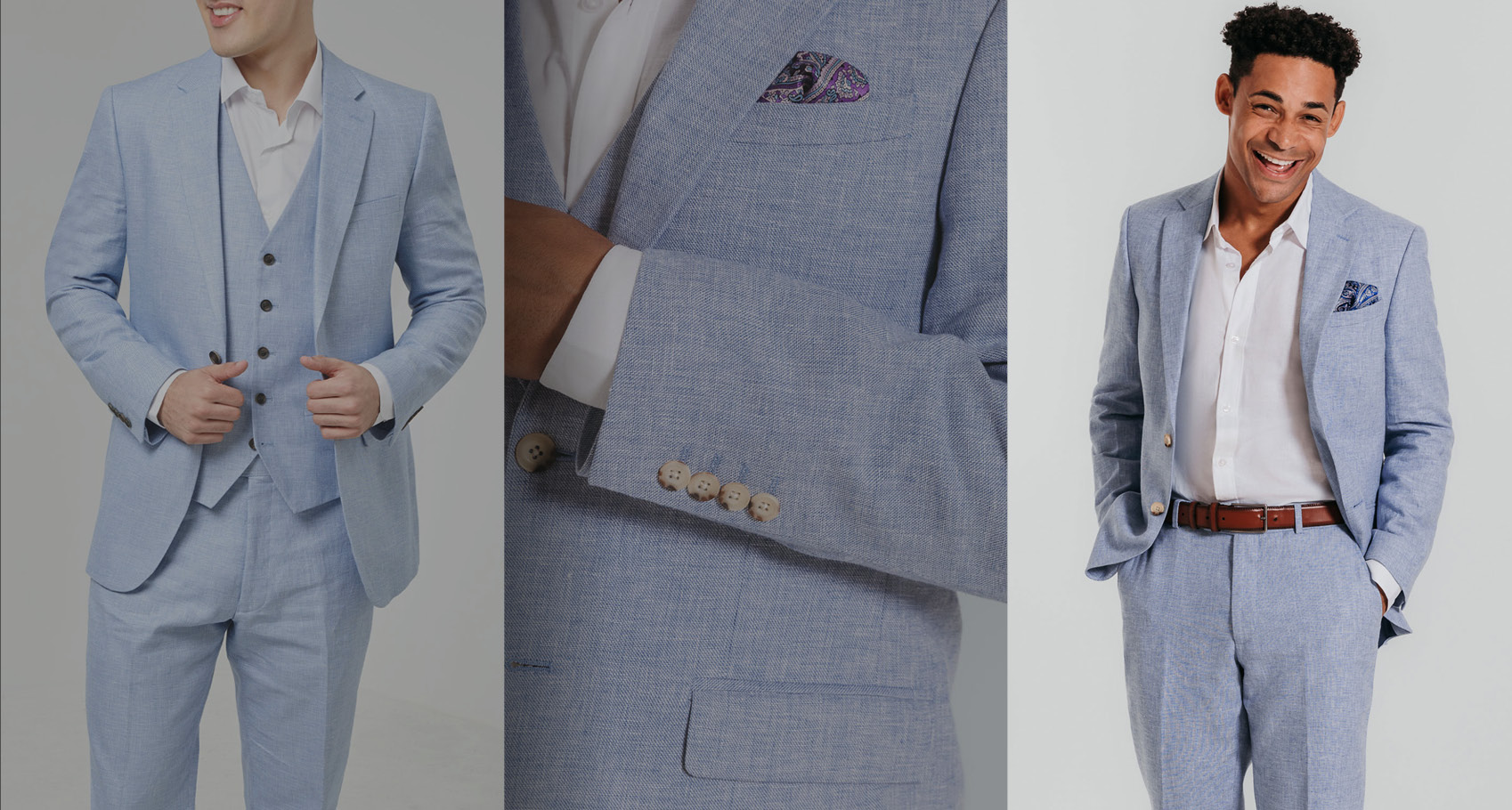 Goodwood races dress code light blue linen suit